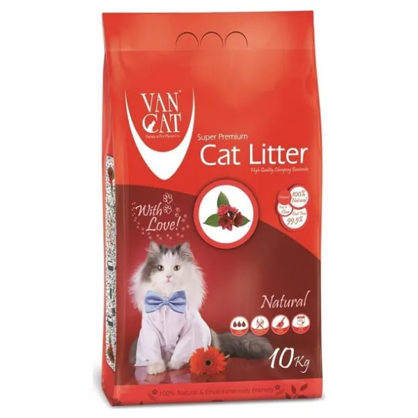 Vancat Natural 10 kg/11.8 lt İnce Taneli Bentonit Kedi Kumu
