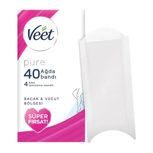 Veet Pure Hipoalerjenik Sir Ağda Bandı Hassas Ciltler 40 Lı