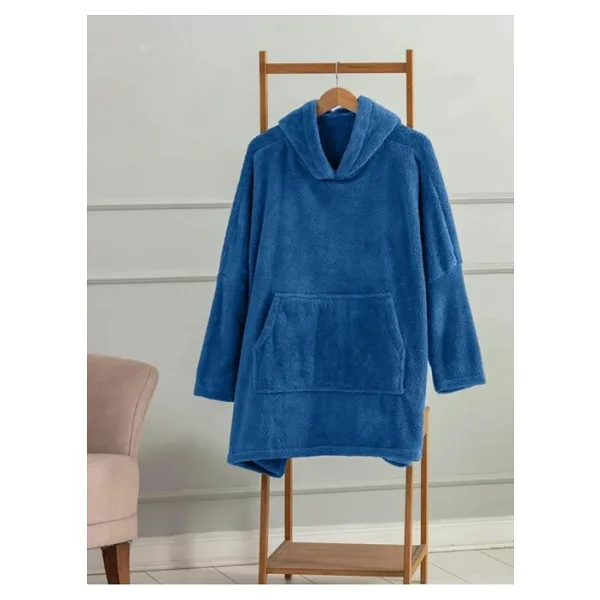 Wellsoft Kapsonlu Giyilebilir Tv Battaniyesi Unisex Over Size
