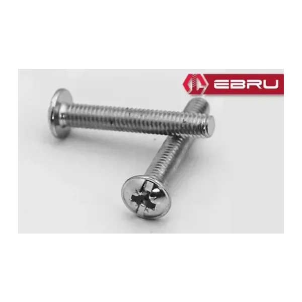 Yuvarlak Yıldız Başlı Rysb Kulp Vidası, Civata M4x60 - 50 Adet