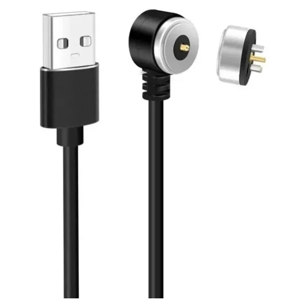 2-Pin 10mm 90C Kablolu Pogo Pin Manyetik Konnektör Takımı - USB Soketli
