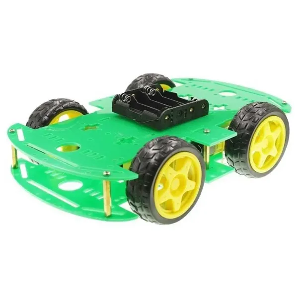 4WD Yeşil Şase Tekerlekli Araba Kiti