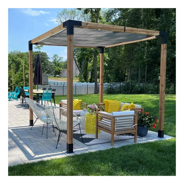 Ahşap Pergola - Kamelya -Gölgelik Seti 2,4 Yükseklik 3x3 Genişlik