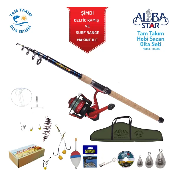 Alba Star TTS006 Tam Takım Hobi Sazan Olta Seti