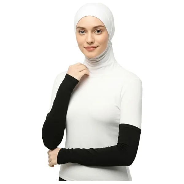 Altobeh Pratik Tesettür Kolluk Penye Namaz Kolluğu Düz, Siyah