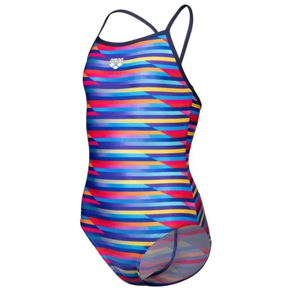 Arena Racing Stripe Swimsuit Lightdrop Back Çocuk Yüzücü Mayosu 009006570