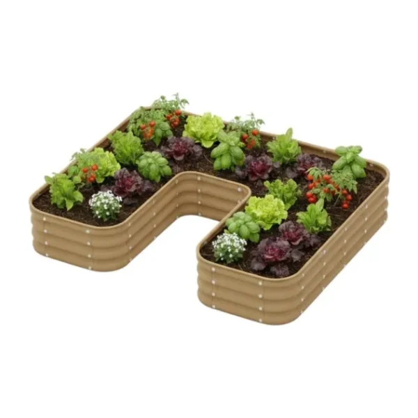 Bahçe Kulesi Modüler Yükseltilmiş Bahçe Sebze Yatağı No:24 (165x140) Bej