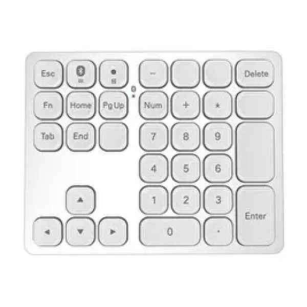 Bluetooth Bağlantılı Sayısal Numpad - Siyah/gümüş - Tip-C Girişli Mini Klavye - Beyaz