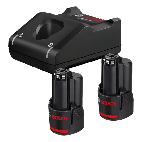 Bosch 2 x GBA 12 V 2 Ah Yedek Akü + GAL 12V-40 Şarj Cihazı
