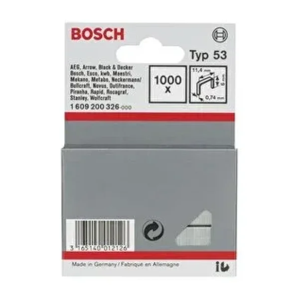 Bosch Zımba Teli Tip53 6mm 1000 Adet 1609200326