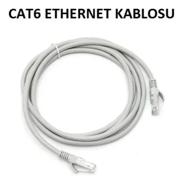 CAT6 UTP Patch Kablo Ethernet Kablosu Gri Renk 10 Metre
