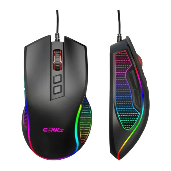 Claws Crossfire V1 RGB Makrolu Optik Kablolu Oyuncu Mouse