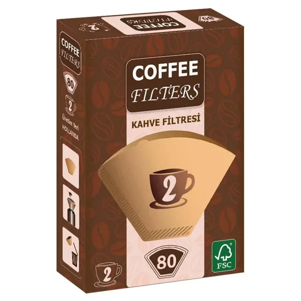 Coffee Filters Filtre Kahve Kağıdı 2 No 80'Li