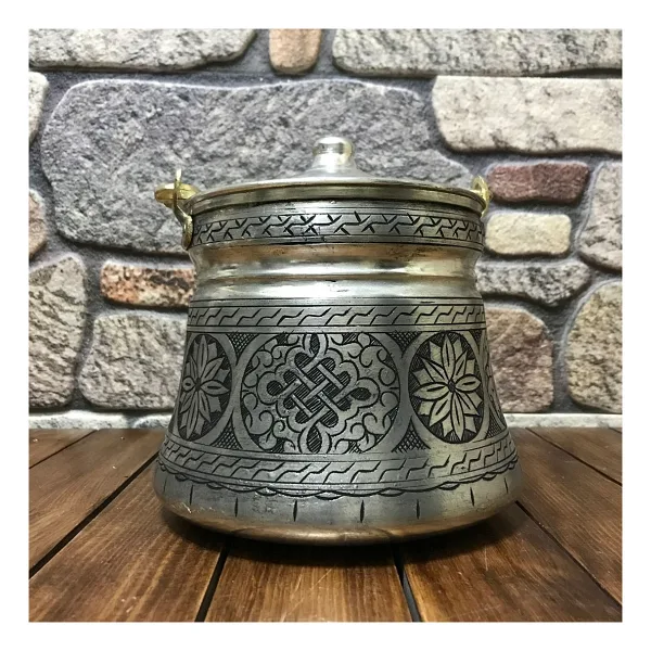 Efemir 3 Litrelik Işlemeli Eskitme Bakır Bakraç