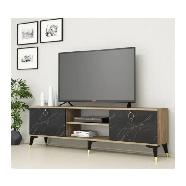 Ferniso Mobilya 160 cm Tv Ünitesi Çam-Mermer Desen
