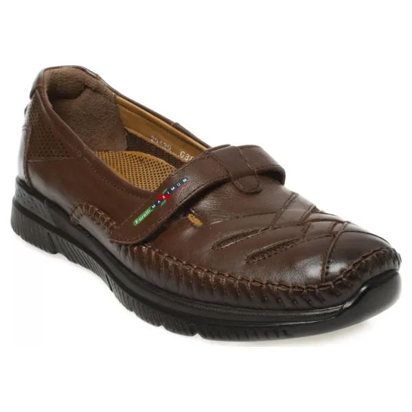Forelli 29429-1 Elena Siyah Hakiki Deri Kadın Comfort Ayakkabı