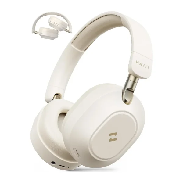 Havit H668BT ANC Bej Kulak Üstü Bluetooth Kulaklık