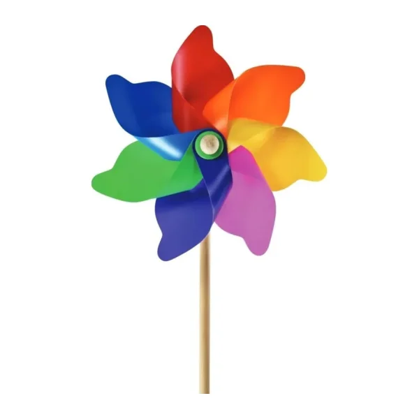 Horasan Ticaret Rüzgar Gülü Gökkuşağı 7 Kanat 38 cm