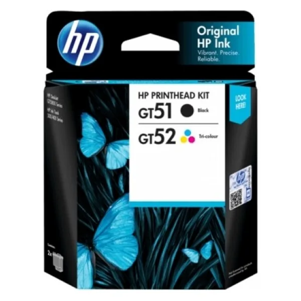 HP GT51 + GT52 Siyah + Renkli Kartuş Mürekkebi Baskı Kafası