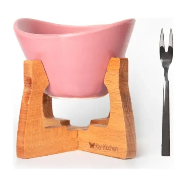JOY KİTCHEN Ahşap Standlı Fondü Seti - Pembe