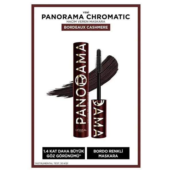 L'Oreal Paris Panorama Chromatic Hacim Veren Bordeaux Cashmere Maskara