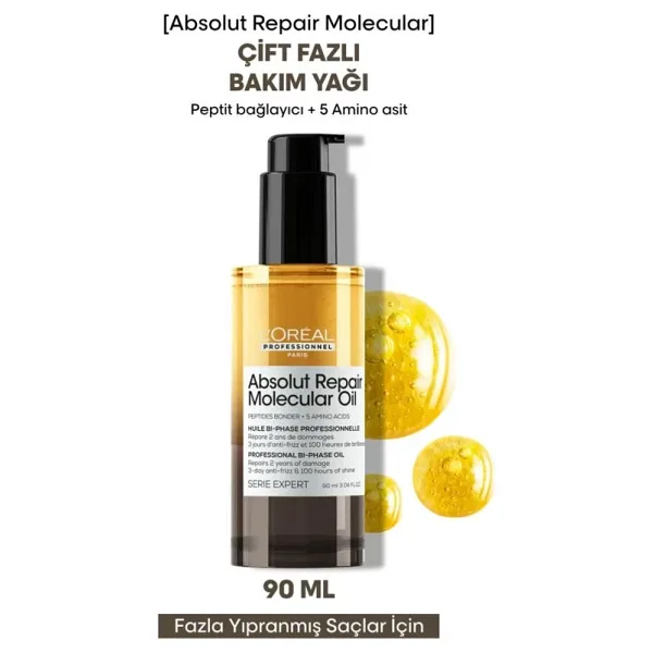 L'Oreal Paris Professionnel Serie Expert Absolut Repair Molecular Oil 90 ml Saç Bakım Yağı