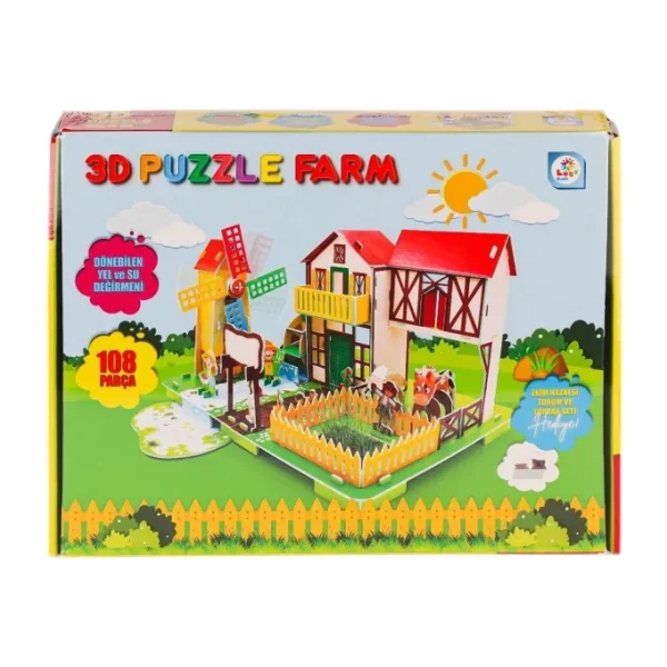 Lc0115 3d Boyutlu Çiftlik Puzzle -Laçokids