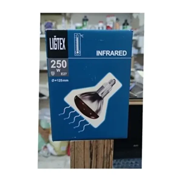 Ligtex Isıtıcı Lamba 250 Watt Kümes Isıtıcı Ampül Kırmızı Işık