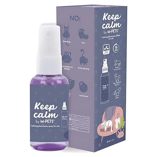 M-Pets Keep Calm Sakinleştirici Kediler için 60 ml Sprey
