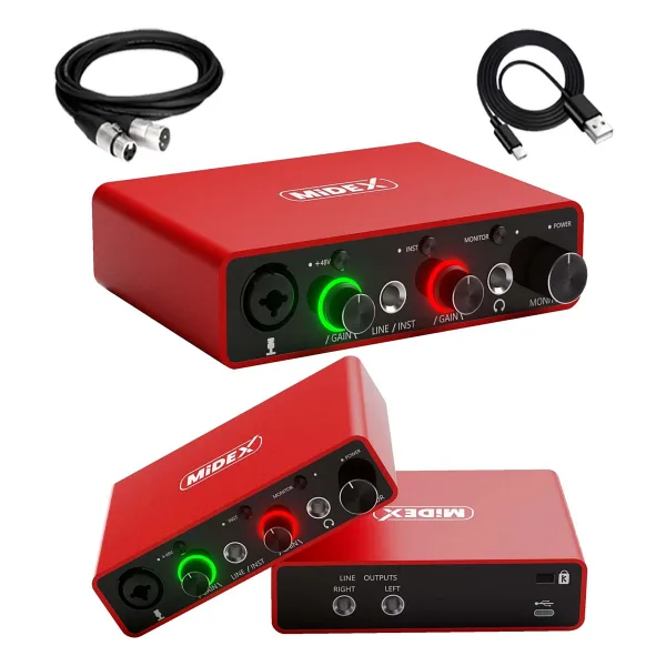 Midex GLX-700RD USB Stüdyo Ses Kartı