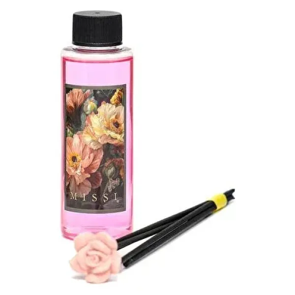 Missi 110 ml Garden Rose-Pudra Yedek Esans ve Bambu Çubuk Seti