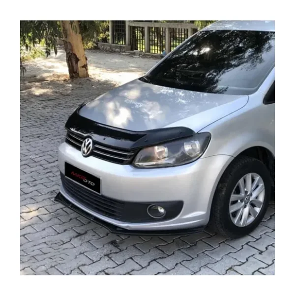 MKG Vw Caddy 2010 - 2015 Ön Kaput Koruyucu Rüzgarlığı Piano Black 3.2 Mm Kalın Plastik