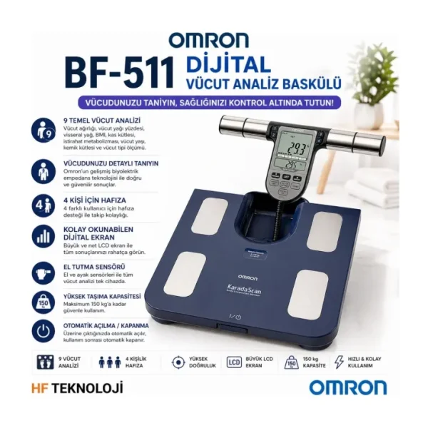 Omron BF-511 Dijital Vücut Analiz Baskülü