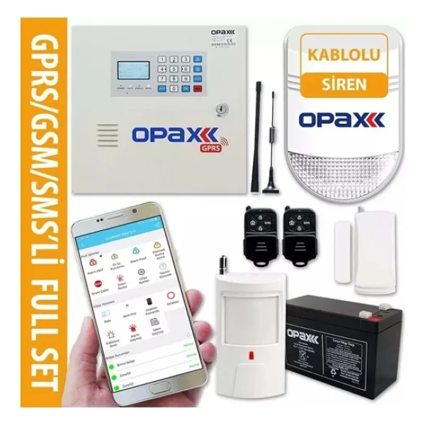 Opax 2646 Gprs Alarm Panelı Aku Dahıl (1 Yıl Ahm Ucretsız)