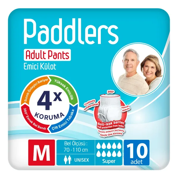 Paddlers Emici Külot Orta Boy M 10'lu Hasta Bezi
