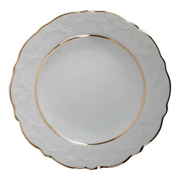 Porland Queen Altın Yaldız Düz Tabak 16cm