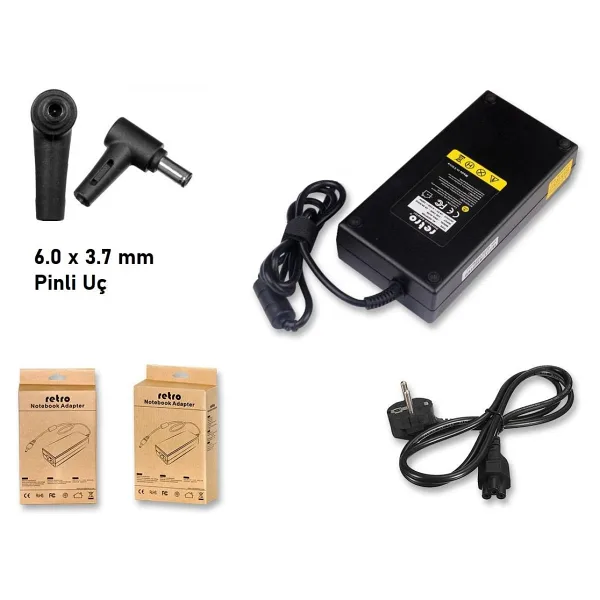 RETRO Asus 19.5V 9.23A 180W Pinli Uç (6.0 mm) Notebook Adaptör RPA-AC324
