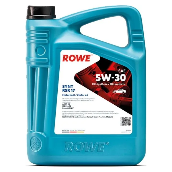 Rowe Hightec SYNT RSR 17 Sae 5W-30 Motor Yağı 5 L