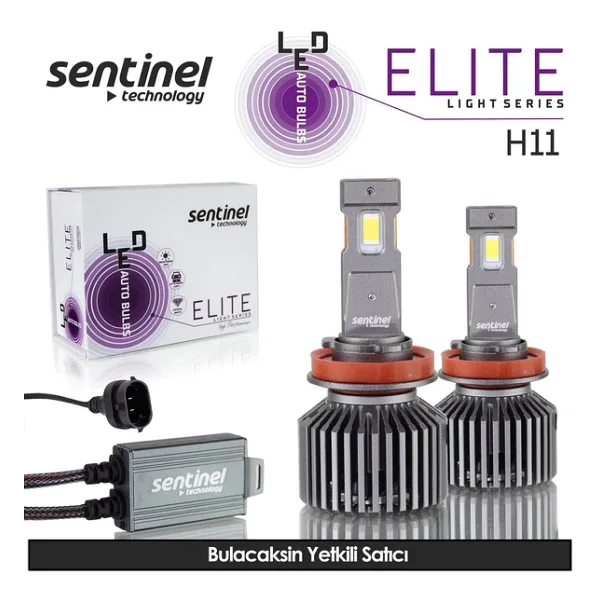 Sentinel Elite H11 Led Xenon Ampulu 65W 12V 12000 Lumen 6500 Kelvin Beyaz Isik