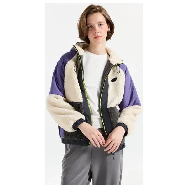 Skechers Outdoor Fleece Full Zip Sherpa S232311 Kapüşonlu Kadın Mont