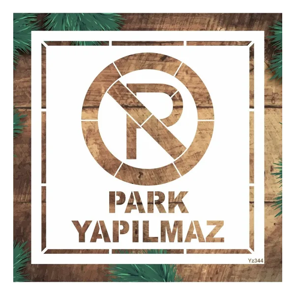 STENCİLTASARIM Stencil Tasarım YZ344 Park Yapılmaz- Dekoratif Duvar Ve Eşya Boyama Şablonları