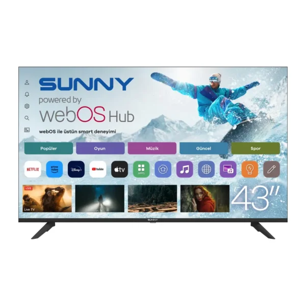 Sunny SN43FMLN-W02S Full HD 43" 109 Ekran Uydu Alıcılı webOS Smart LED TV