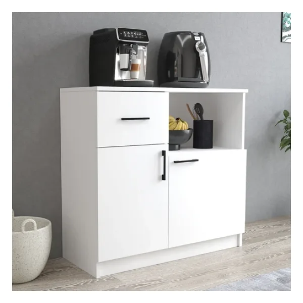 Tanmob Mtd0301 İnci 90 Cm Kapaklı Çekmeceli Alt Mutfak Dolabı Beyaz