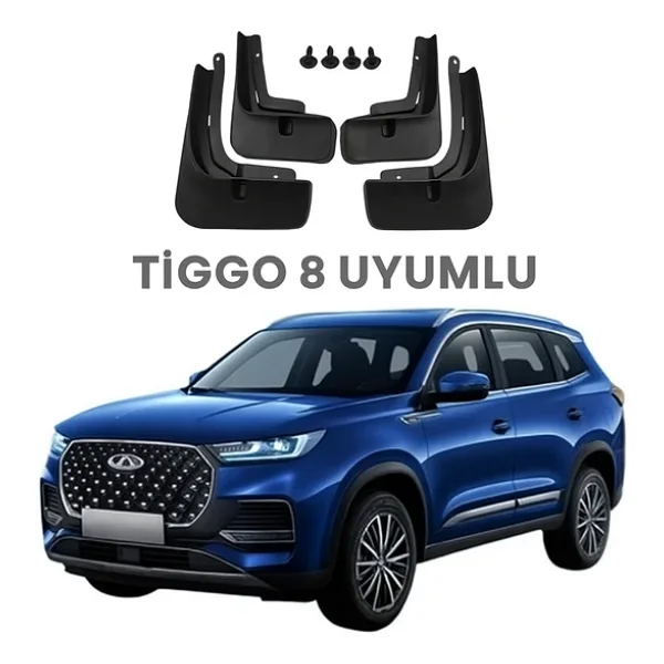 Tiggo 8 Pro Paçalık Tozluk Çamurluk Siyah 4'lü