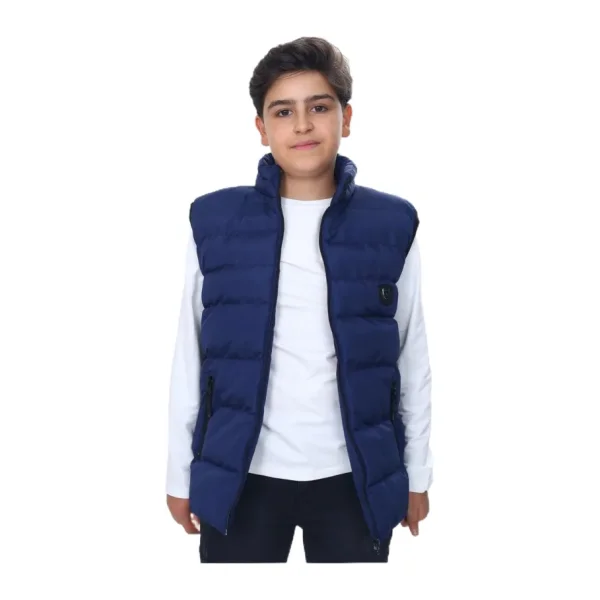 Toontoy Erkek Çocuk Göğsü Armalı Şişme Yelek Lacivert 10-11 YAŞ