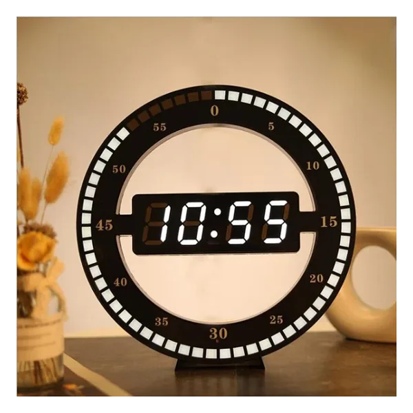 Triline 3d Led Dijital Elektronik Modern Duvar Ve Masa Saati Tarih Derece