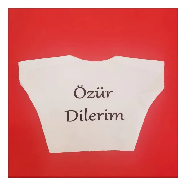 TTT Özür Dilerim Yazılı Peluş Oyuncak Ayı Tişörtü