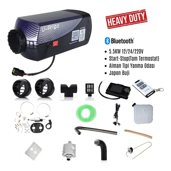U-Frigo 5.5 Kw 12-24V Webasto Dizel Isıtıcı Start-Stop Bluetooth Heavy Duty Serisi