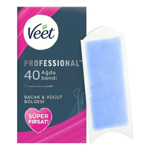 Veet Easy Gelwax Normal Ciltler için 40'lı Sir Ağda Bandı