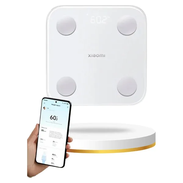 Xiaomi Akıllı Baskül/ Yağ Ölçer/ 15 Farklı Ölçüm Modu/ Yeni Model S400/ Türkiye Garantili - Beyaz